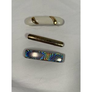 Vintage Hair Clips 6 Pack Iridescent Brown Black Silver Gold 80 90 Y2K